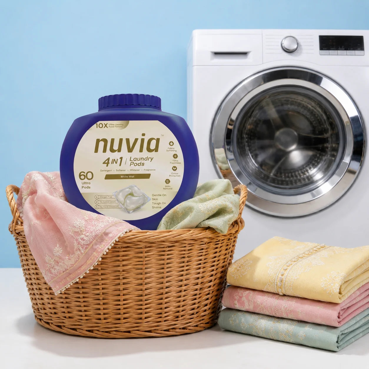 Nuvia 4-in-1 Laundry Pods - White Mist
