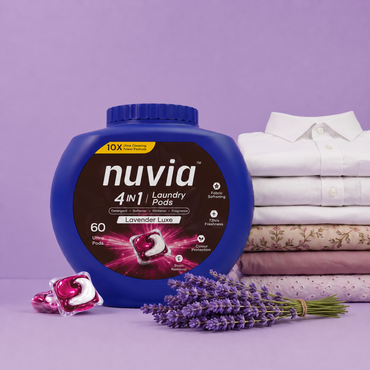 Nuvia 4-in-1 Laundry Pods - Lavender Luxe