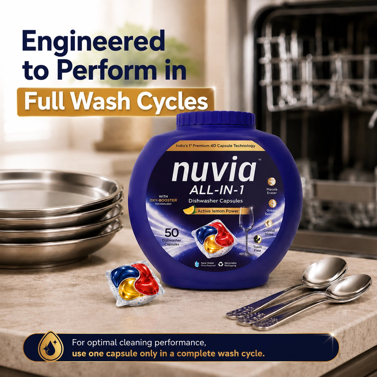 Nuvia All-in-1 Dishwasher Capsules