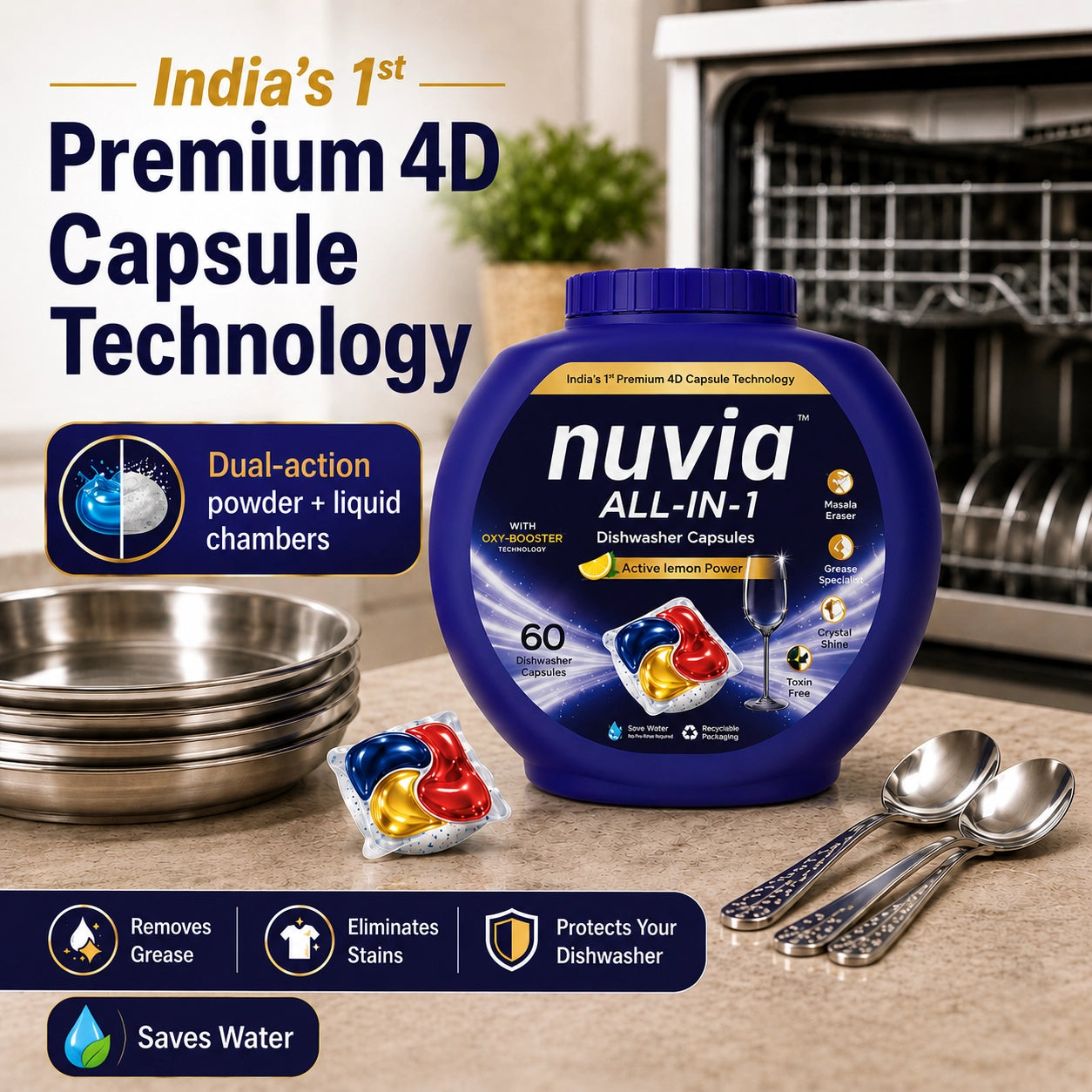 Nuvia All-in-1 Dishwasher Capsules