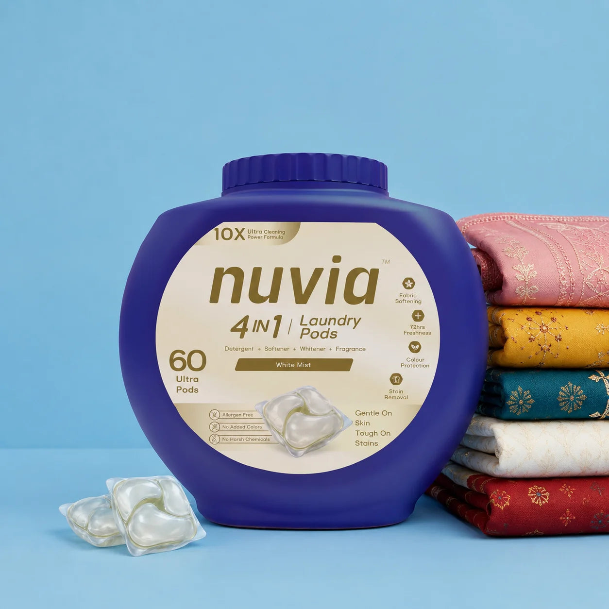 Nuvia 4-in-1 Laundry Pods - White Mist