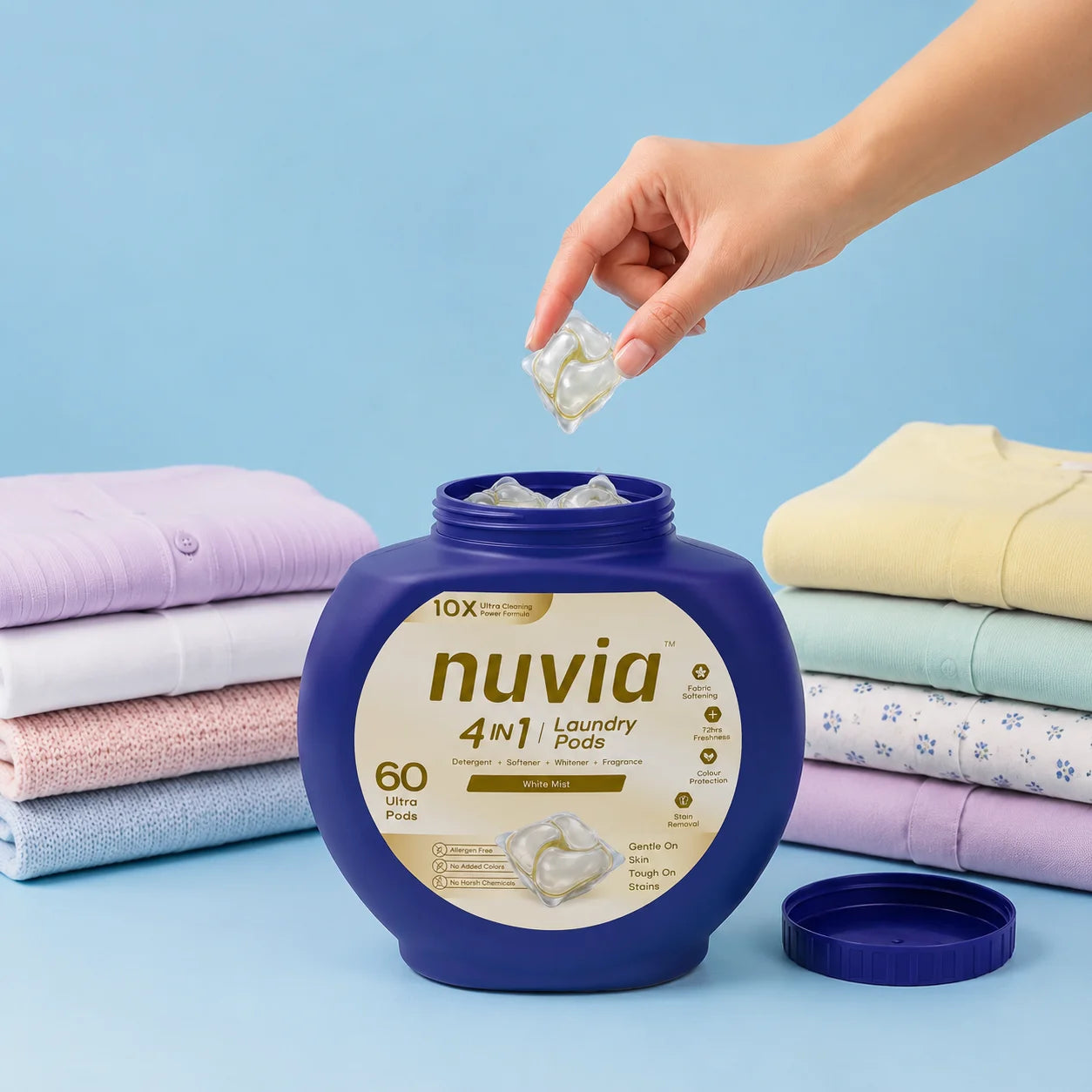 Nuvia 4-in-1 Laundry Pods - White Mist