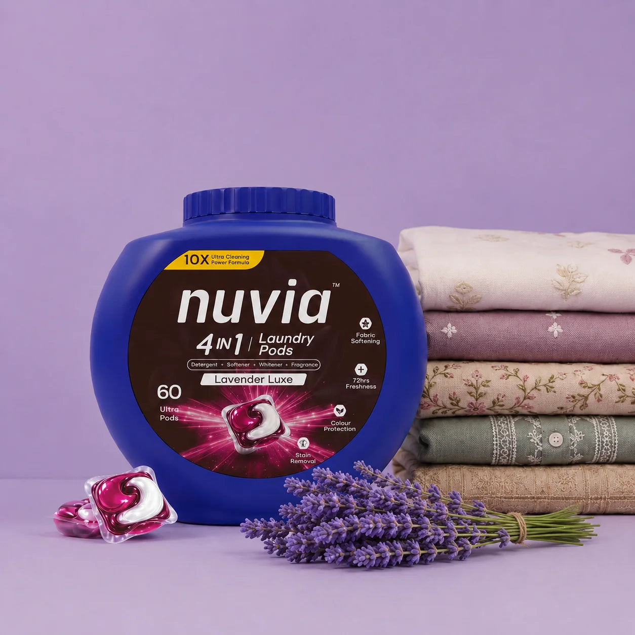 Nuvia 4-in-1 Laundry Pods - Lavender Luxe